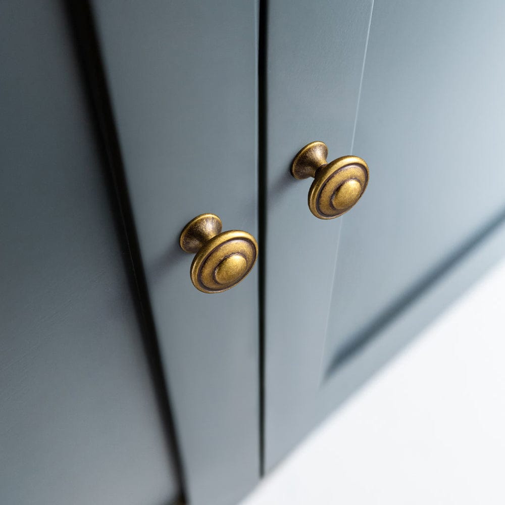 Goo-Ki Vintage Decorative Cabinet Knobs with Layered Concentric Ring Design for Classic Kitchen Drawer