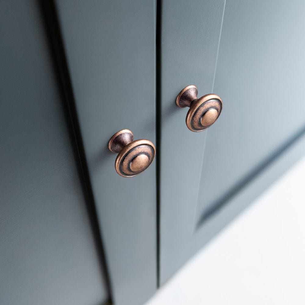 Goo-Ki Vintage Decorative Cabinet Knobs with Layered Concentric Ring Design for Classic Kitchen Drawer