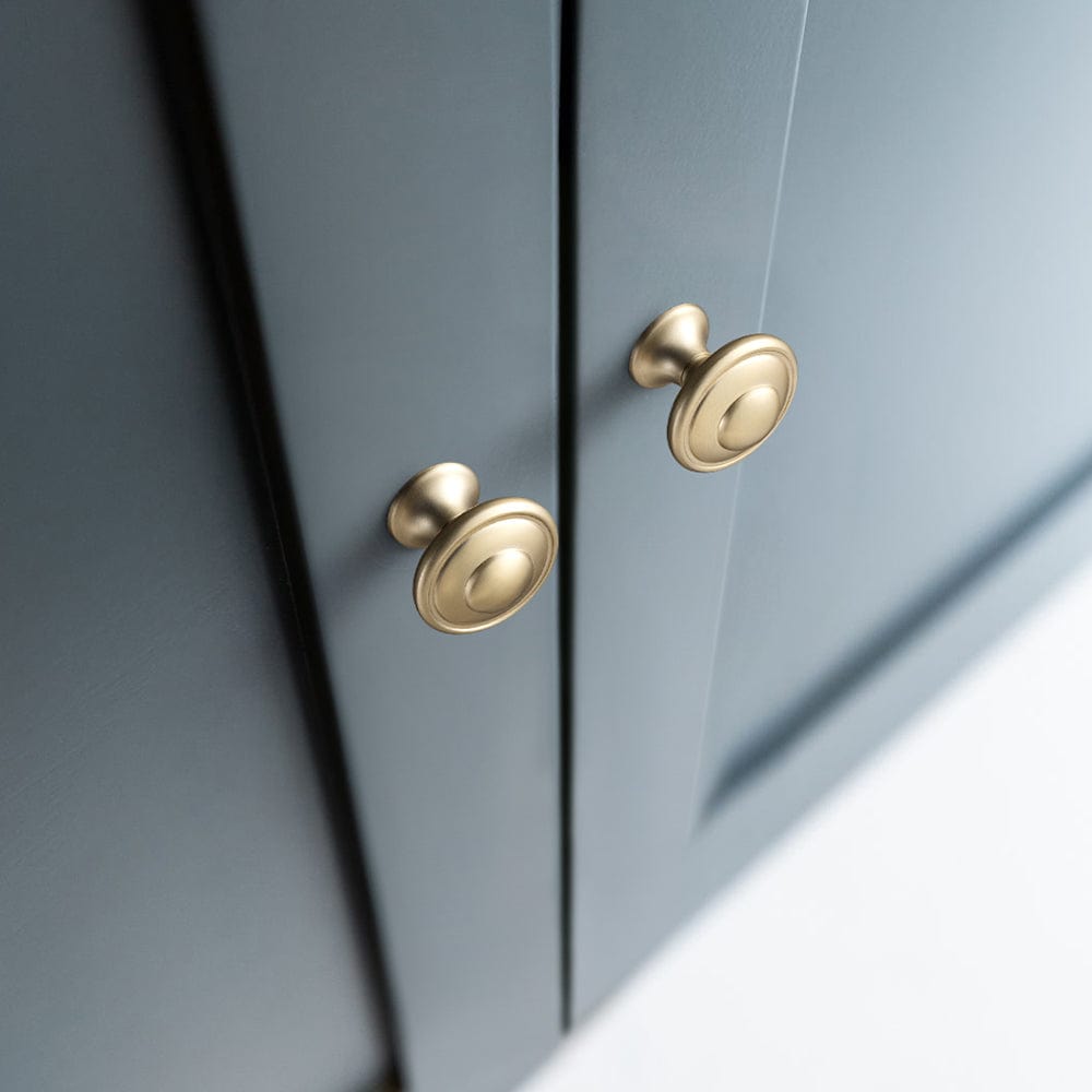 Goo-Ki Vintage Decorative Cabinet Knobs with Layered Concentric Ring Design for Classic Kitchen Drawer