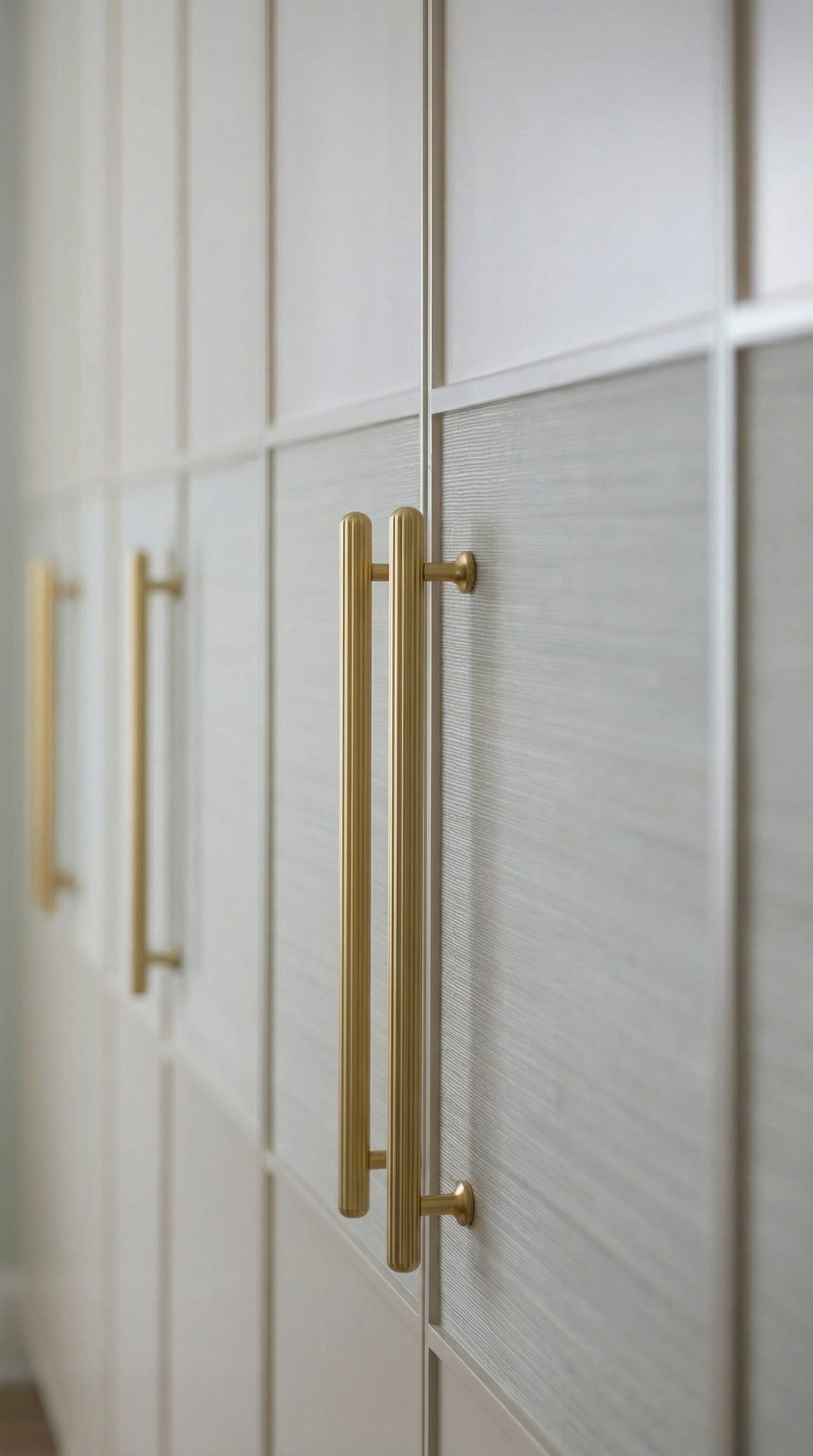 Goo-Ki Vintage Fluted Cabinet Pull Handles Zinc Alloy Ribbed Drawer Bar Pull for Kitchen Cupboard Bathroom Vanity