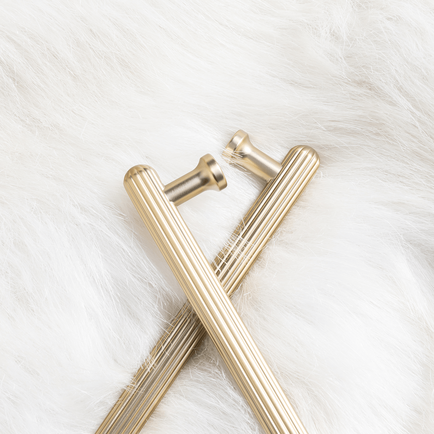 Goo-Ki Vintage Fluted Cabinet Pull Handles Zinc Alloy Ribbed Drawer Bar Pull for Kitchen Cupboard Bathroom Vanity