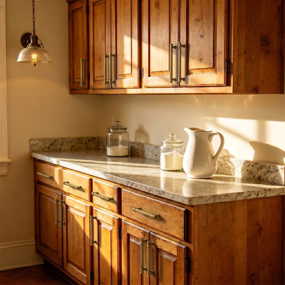 Goo-Ki Vintage Fluted Vintage Cabinet Pulls Textured Vertical Striped Bar Pulls for Kitchen Cabinets