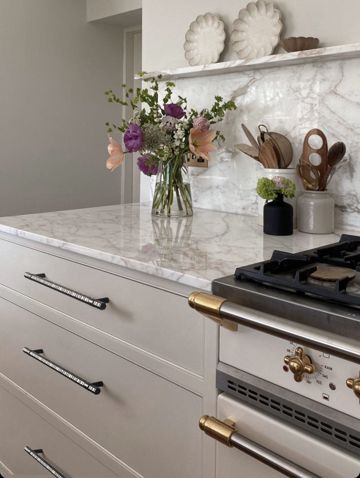 Goo-Ki Vintage Kitchen Cabinet T-Bar Pulls Knurled Antique Cabinet Handles