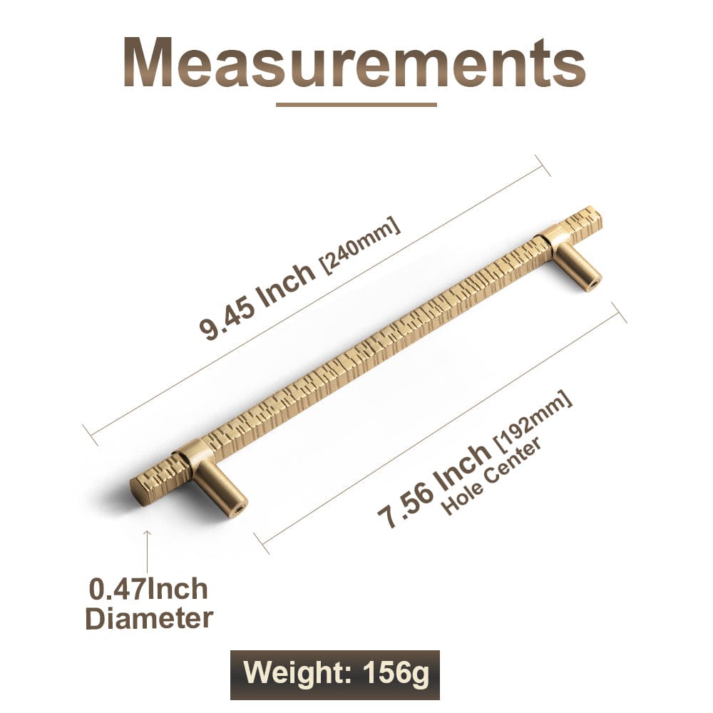 Goo-Ki Vintage Kitchen Cabinet T-Bar Pulls Knurled Antique Cabinet Handles