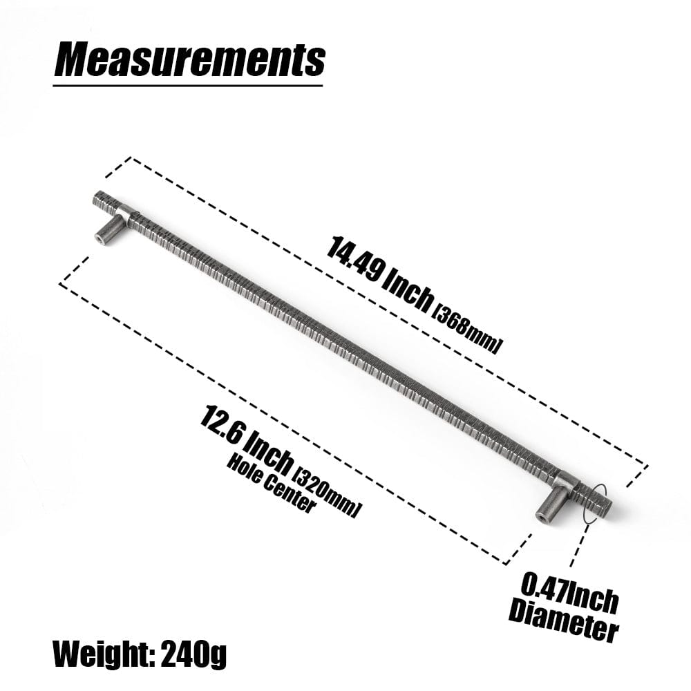 Goo-Ki Vintage Kitchen Cabinet T-Bar Pulls Knurled Antique Cabinet Handles