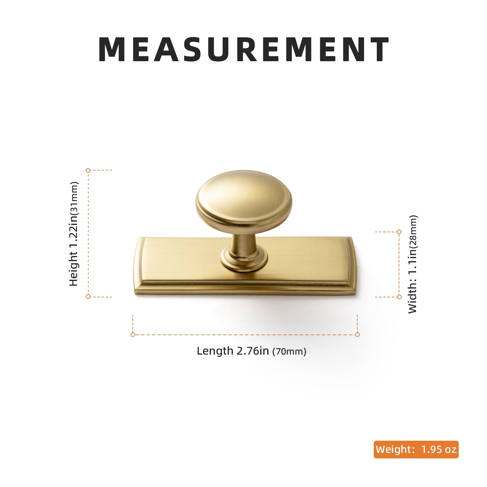 Goo-Ki Vintage Retro Bronze Drawer Knob Kitchen Hardware Single Hole Cabinet Knobs with Back Plate