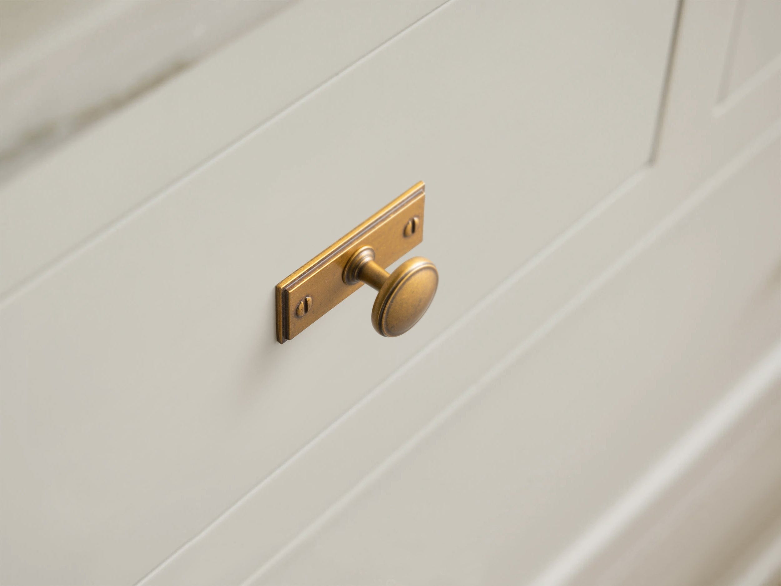 Goo-Ki Vintage Retro Bronze Drawer Knob Kitchen Hardware Single Hole Cabinet Knobs with Back Plate