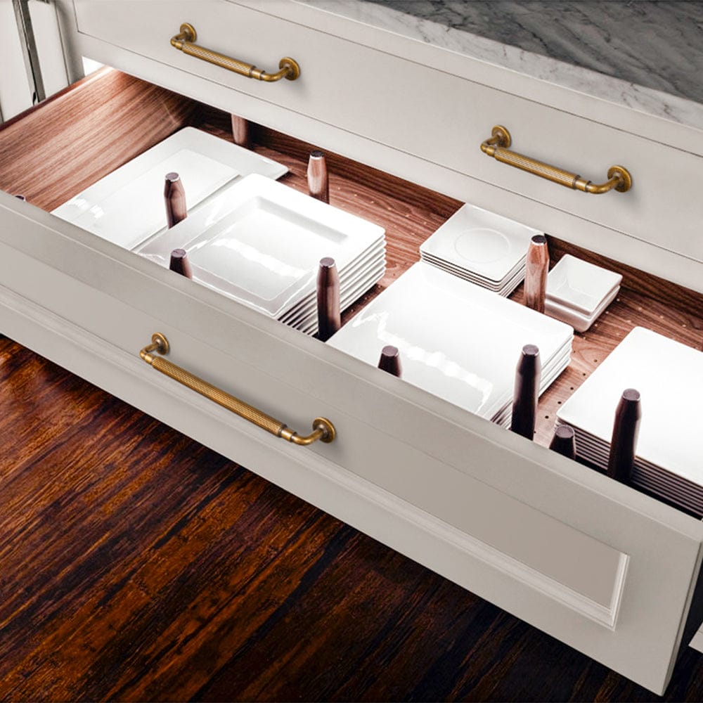 Goo-Ki Vintage Textured Zinc Alloy Cabinet Pulls - Stylish Hardware for Kitchen Cabinets & Dresser Drawers