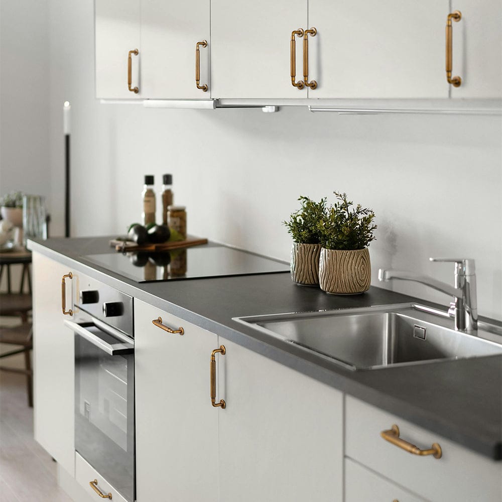 Goo-Ki Vintage Textured Zinc Alloy Cabinet Pulls - Stylish Hardware for Kitchen Cabinets & Dresser Drawers