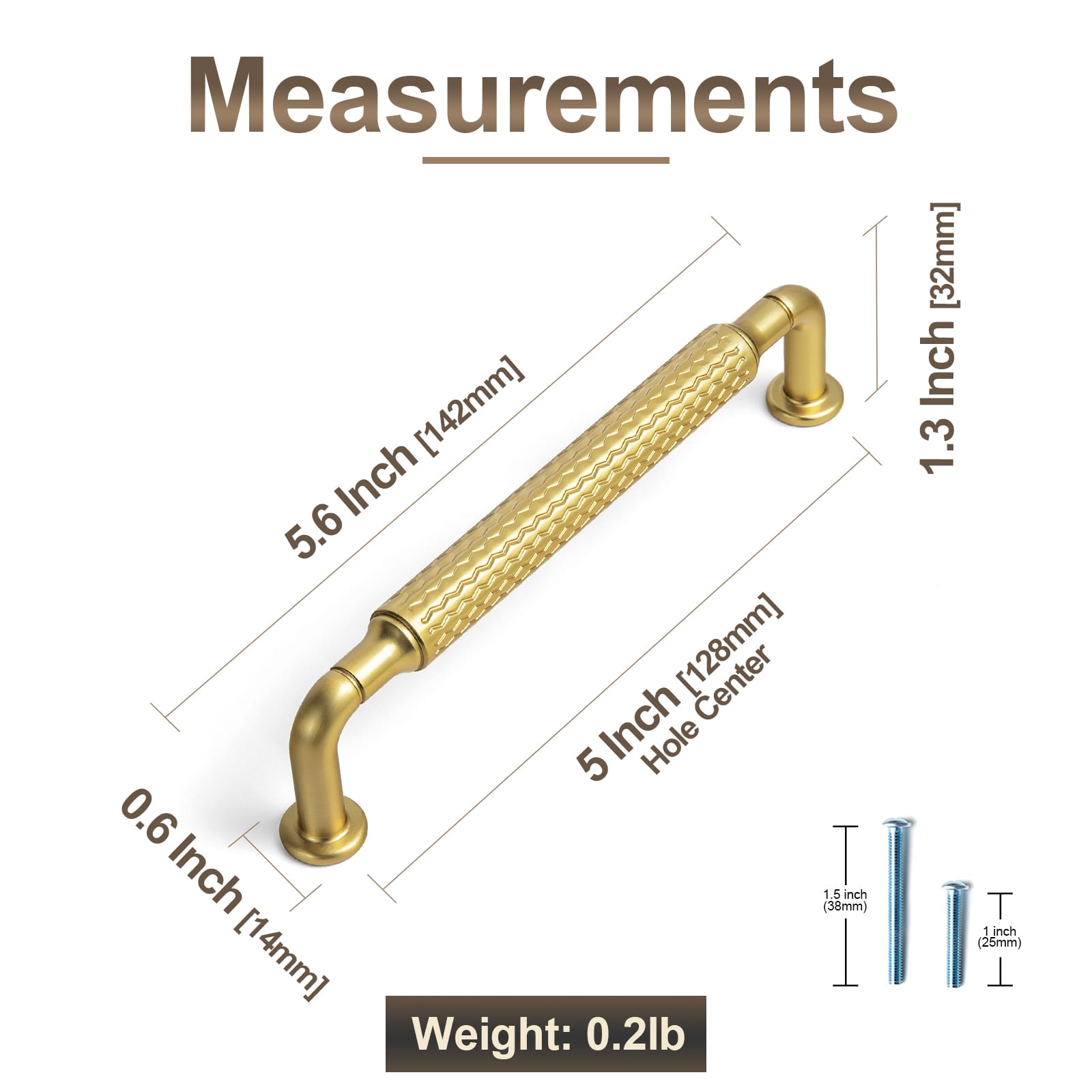 Goo-Ki Vintage Wavy Textured Zinc Alloy Cabinet Pulls for Kitchen Cabinets & Furniture