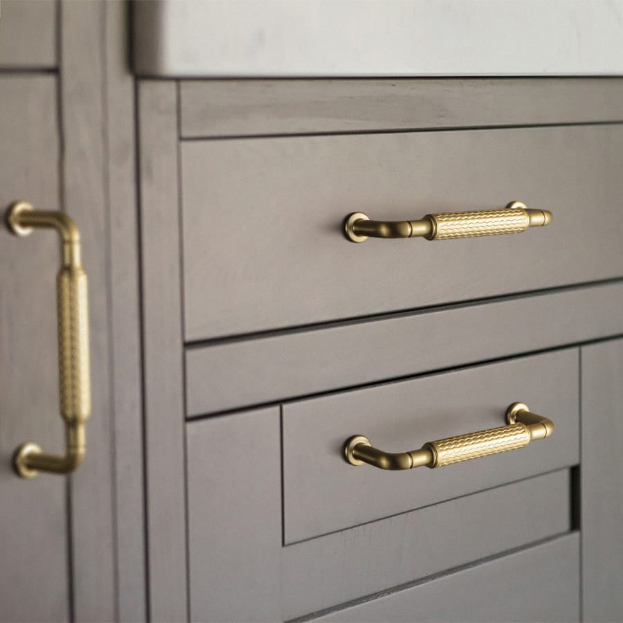 Goo-Ki Vintage Wavy Textured Zinc Alloy Cabinet Pulls for Kitchen Cabinets & Furniture