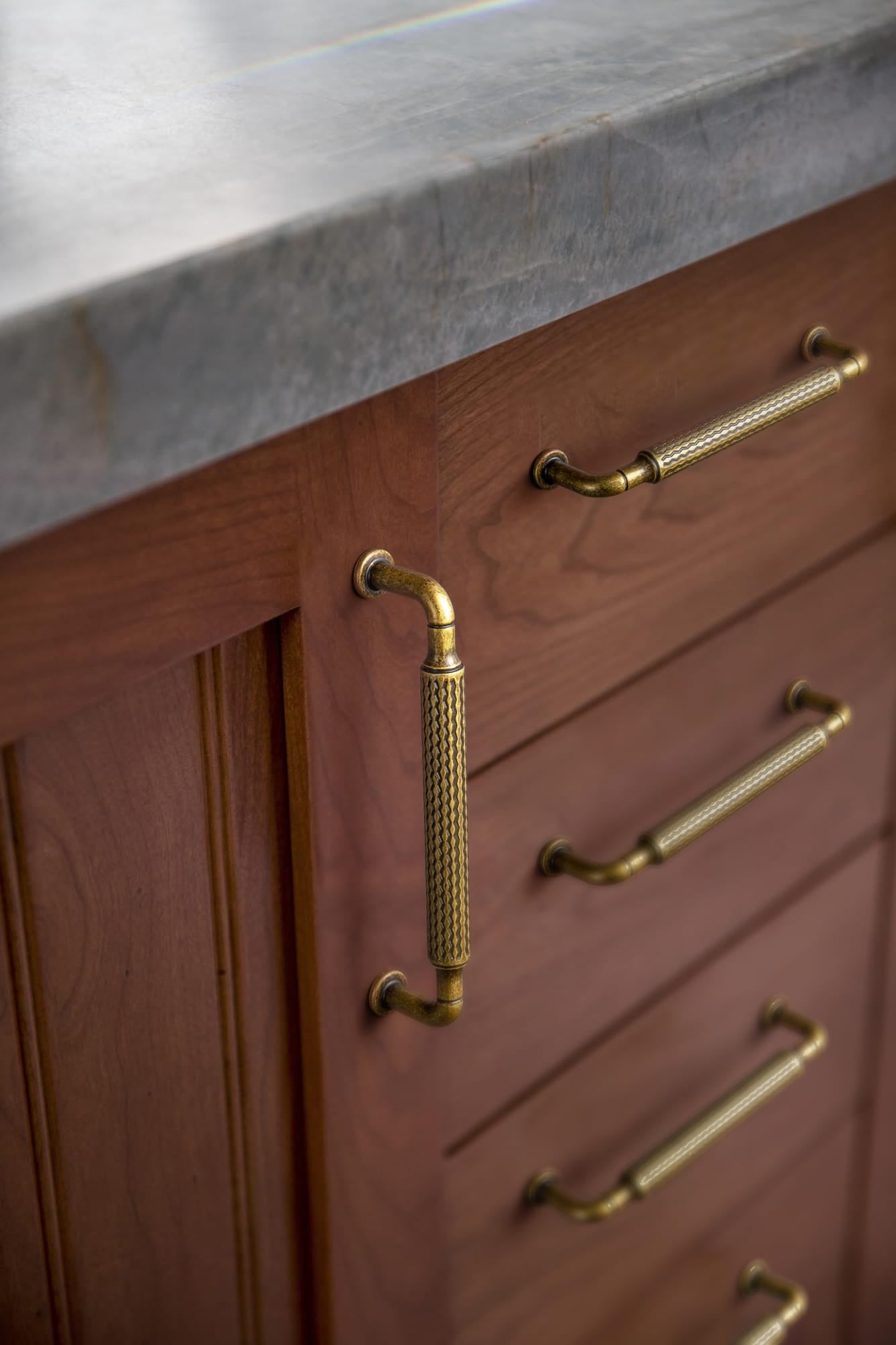 Goo-Ki Vintage Wavy Textured Zinc Alloy Cabinet Pulls for Kitchen Cabinets & Furniture