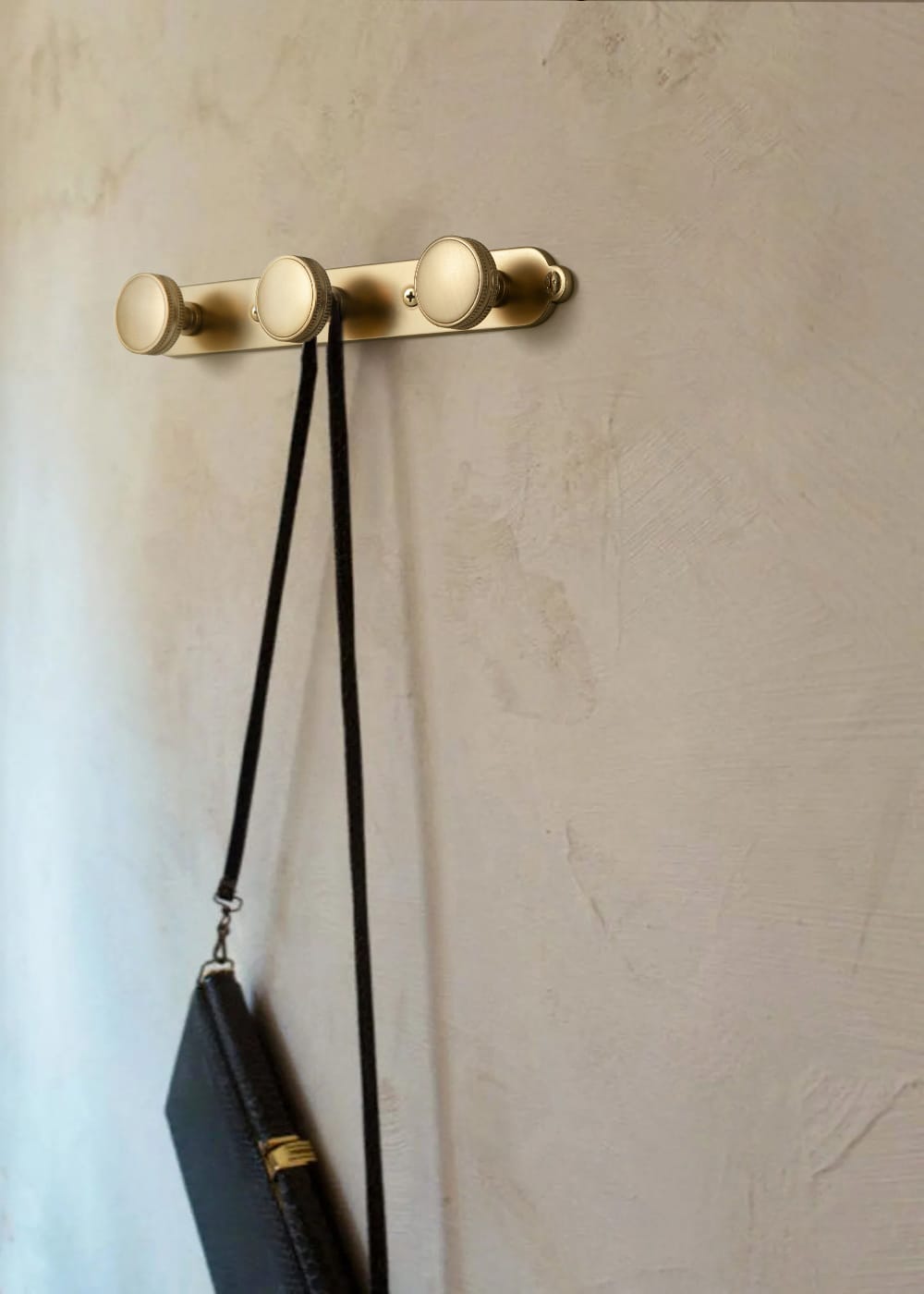 Goo-Ki Vintage Zinc Alloy Coat Hook Rail with Knurled Round Knobs, Wall-Mounted Hanger Rack for Entryway, Bathroom & Closet