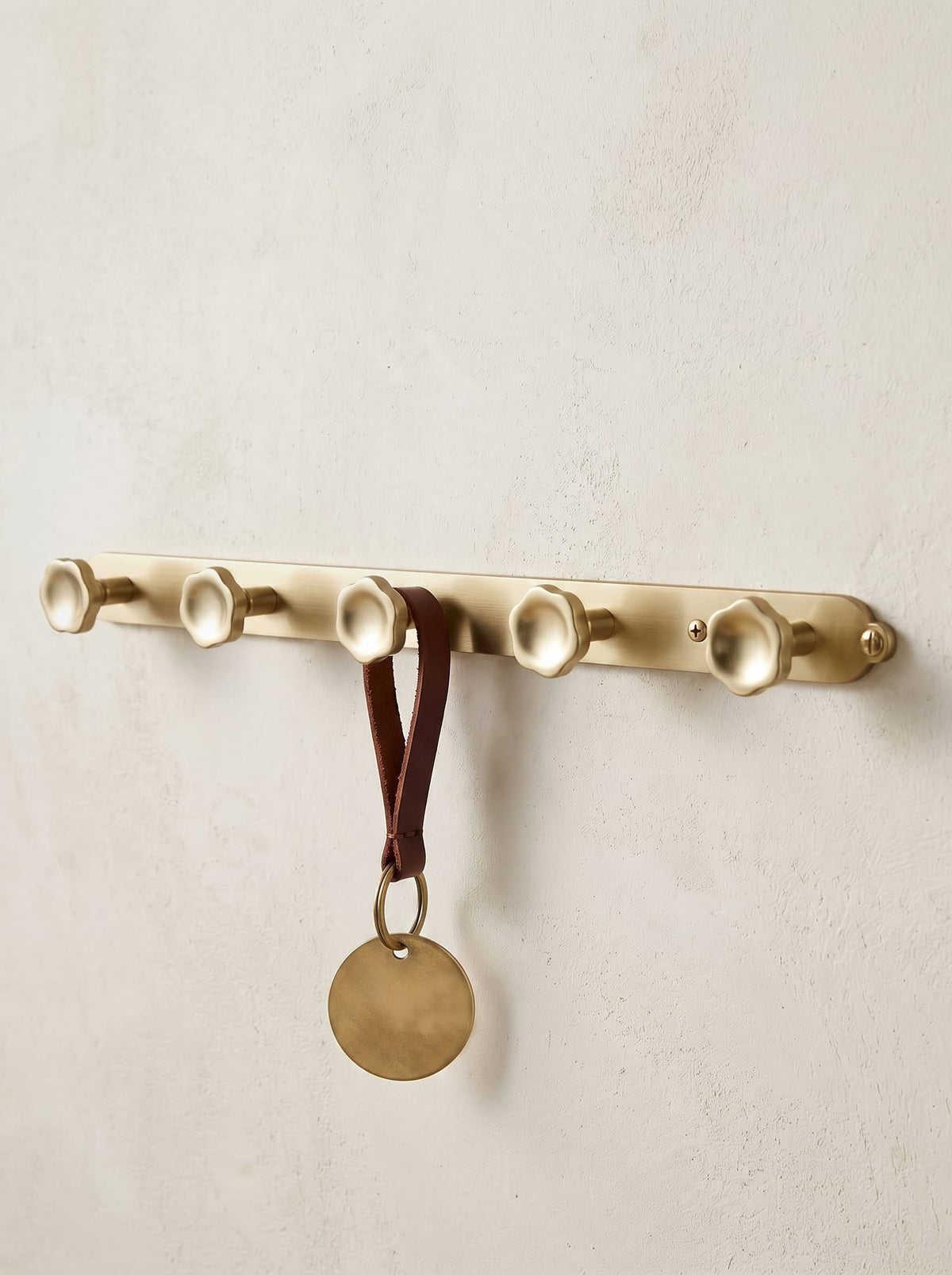 Goo-Ki Wall Mounted Zinc Alloy Floral Knob Coat Hook Rack, Decorative Robe Hook Rail for Home Storage & Decor
