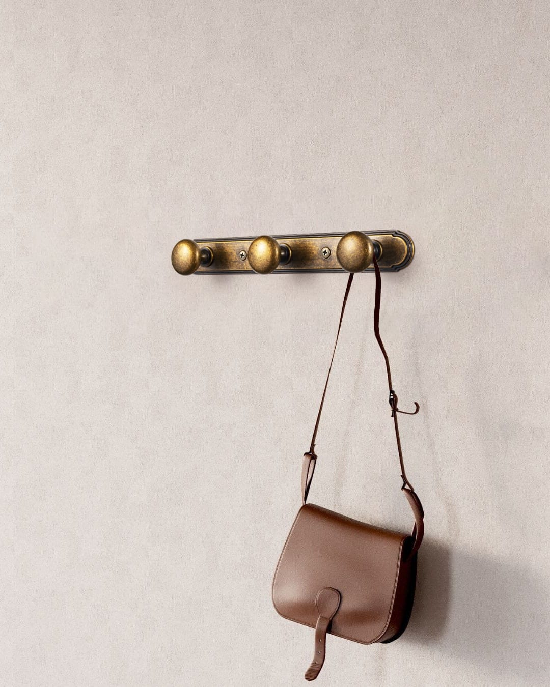 Goo-Ki Zinc Alloy Coat Hook - Retro Decorative Wall Hanger Rail with Round Knobs for Coats, Towels & Home Organization