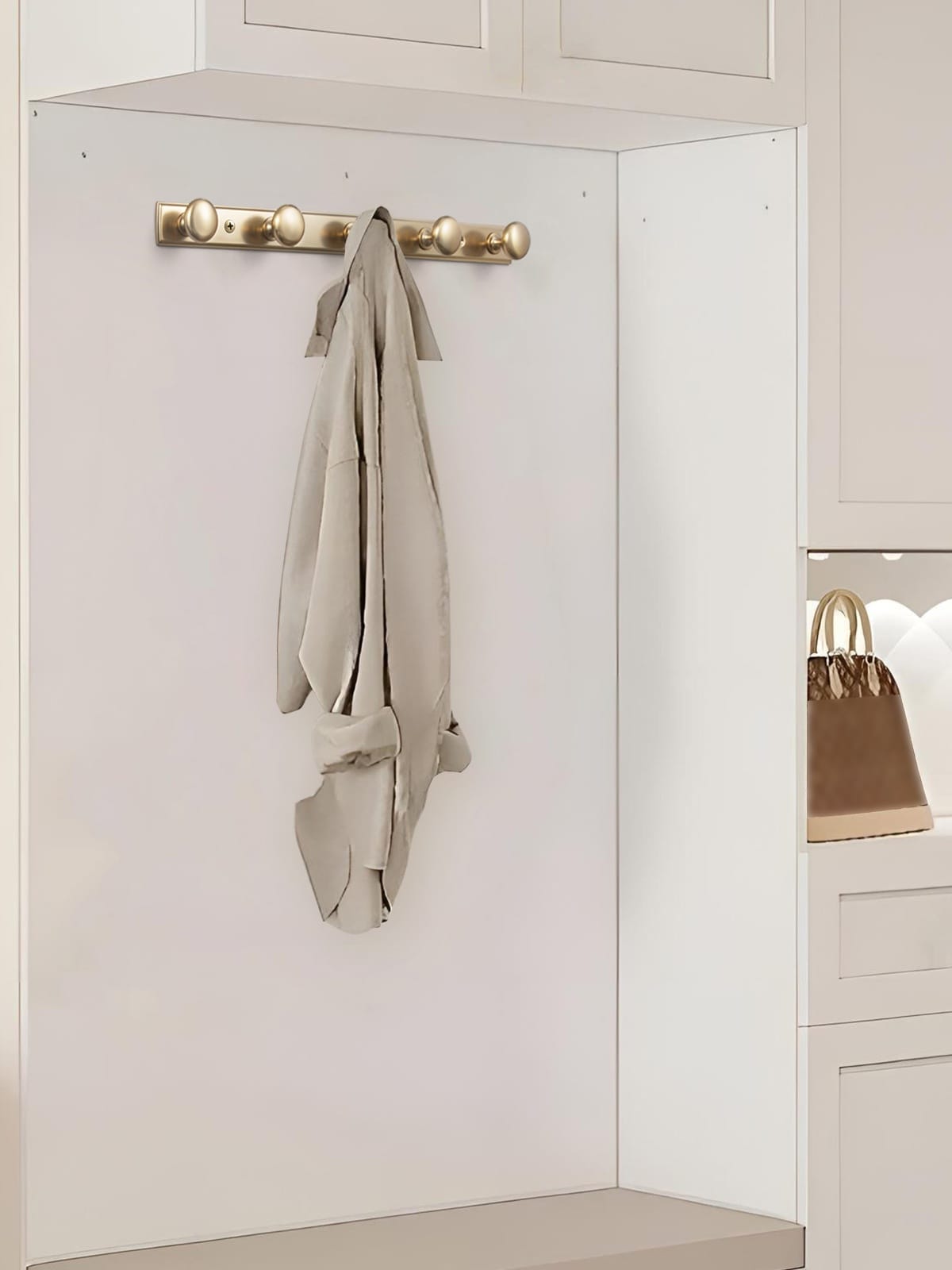 Goo-Ki Zinc Alloy Coat Hook - Retro Decorative Wall Hanger Rail with Round Knobs for Coats, Towels & Home Organization