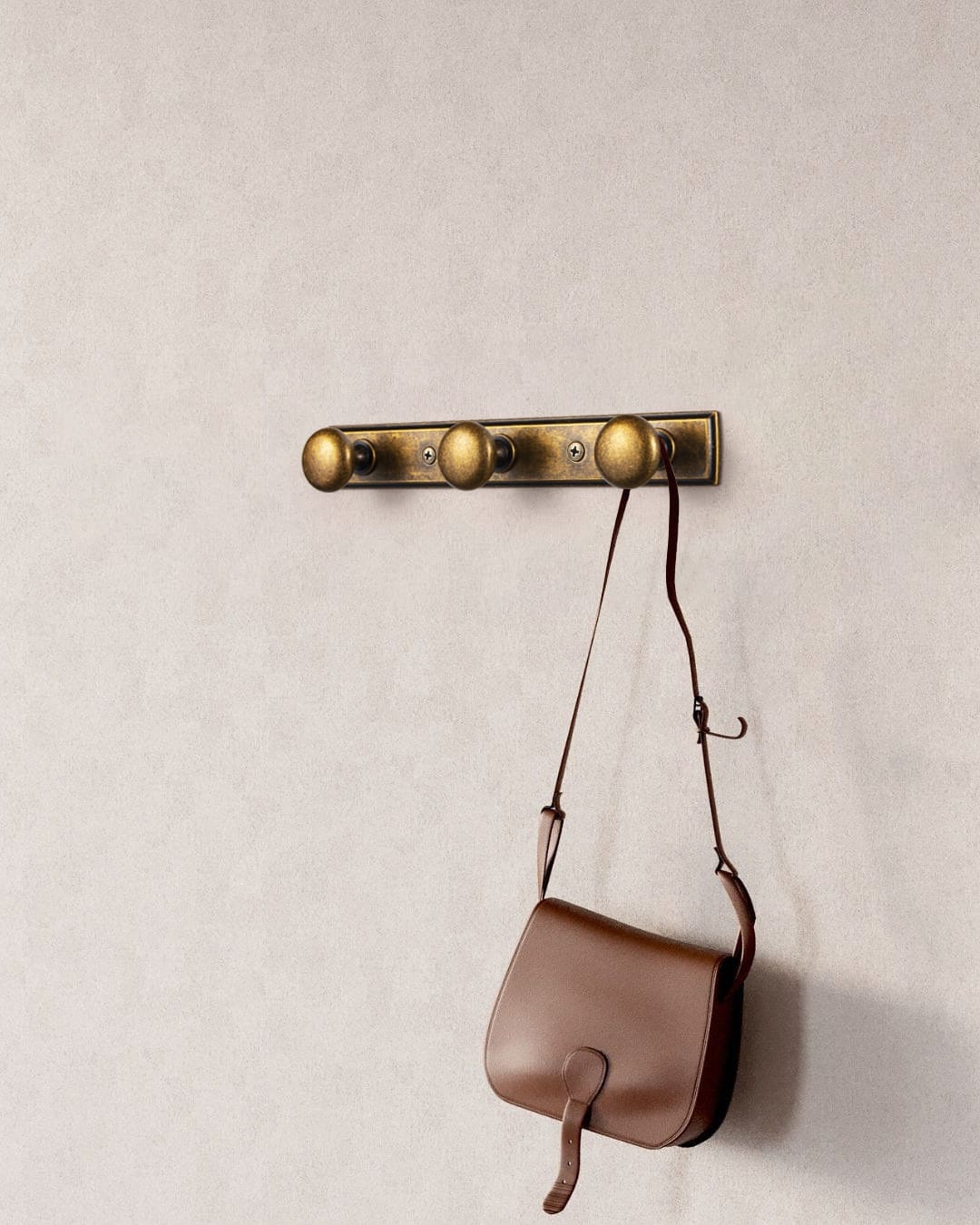 Goo-Ki Zinc Alloy Coat Hook - Retro Decorative Wall Hanger Rail with Round Knobs for Coats, Towels & Home Organization