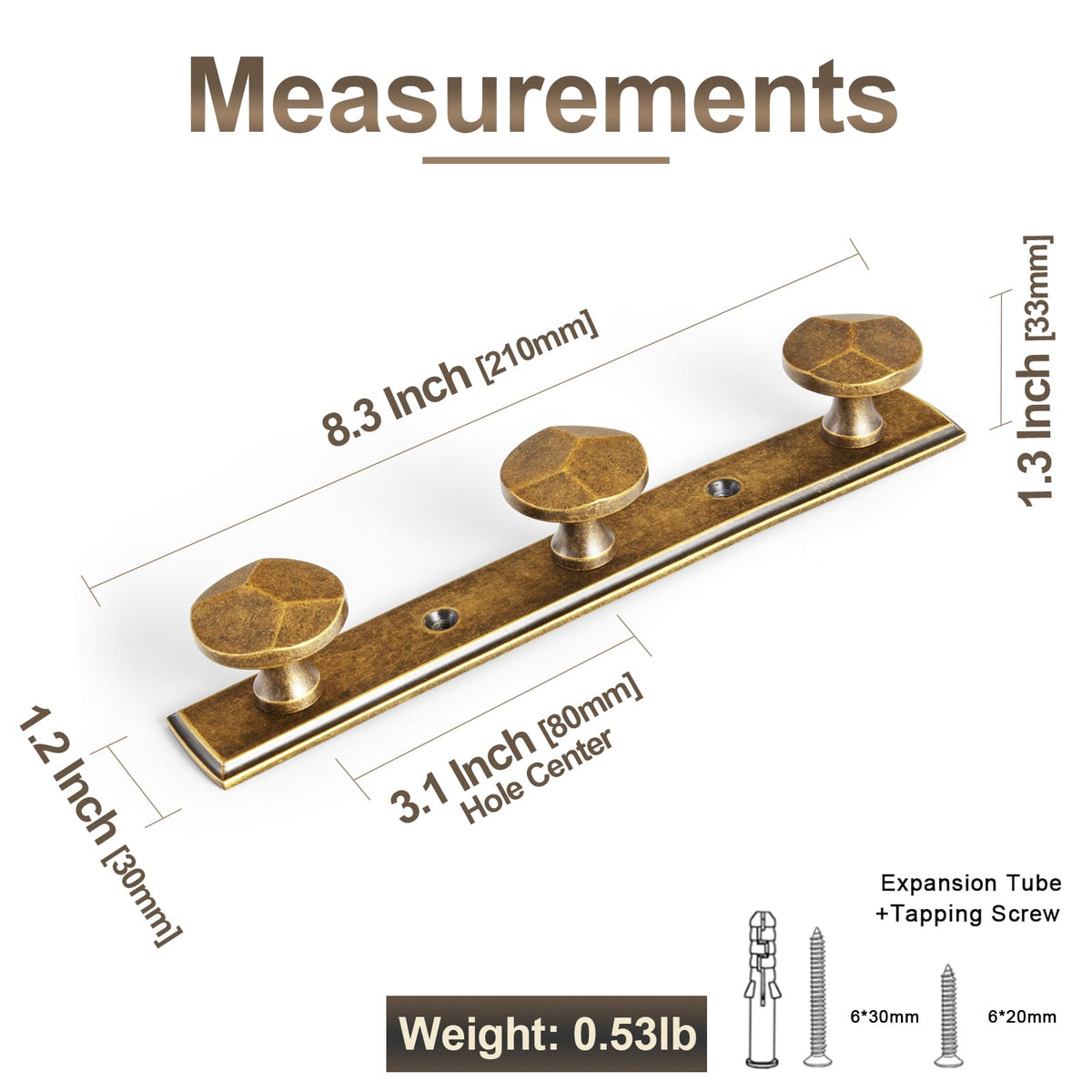 Goo-Ki Zinc Alloy Decorative Wall Mounted Coat Hook Rack, Heavy Duty Multipurpose Hanger