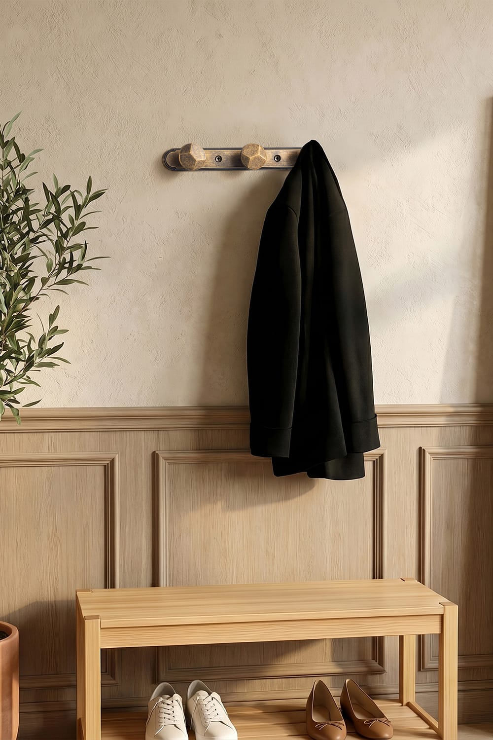 Goo-Ki Zinc Alloy Decorative Wall Mounted Coat Hook Rack, Heavy Duty Multipurpose Hanger