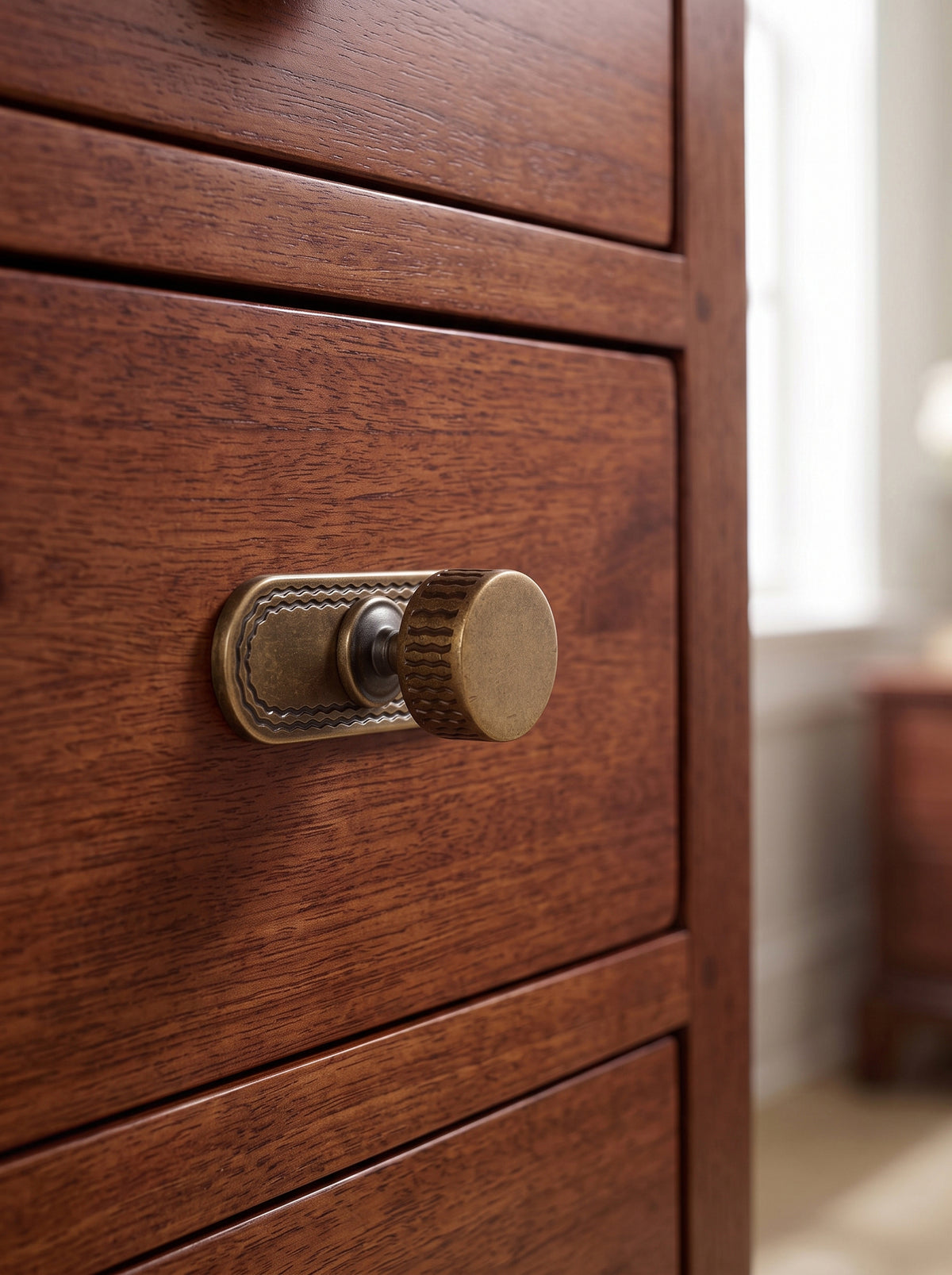 6 Pack Retro Wave Pattern Zinc Alloy Cabinet Handles with Mounting Back Plate Durable Drawer Pulls
