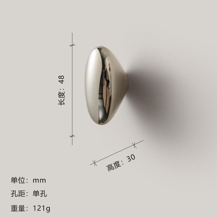 Creative Carving Titanium Silver Cabinet Hardware Solid Brass Drawer Knobs