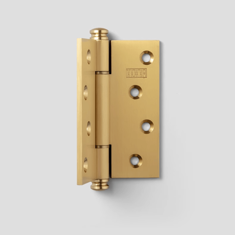 TONA Brushed Brass / 1 Pcs 4 Inch Copper Door Hinge Brass Thick Hinge Interior Bedroom Door Flat Hinge