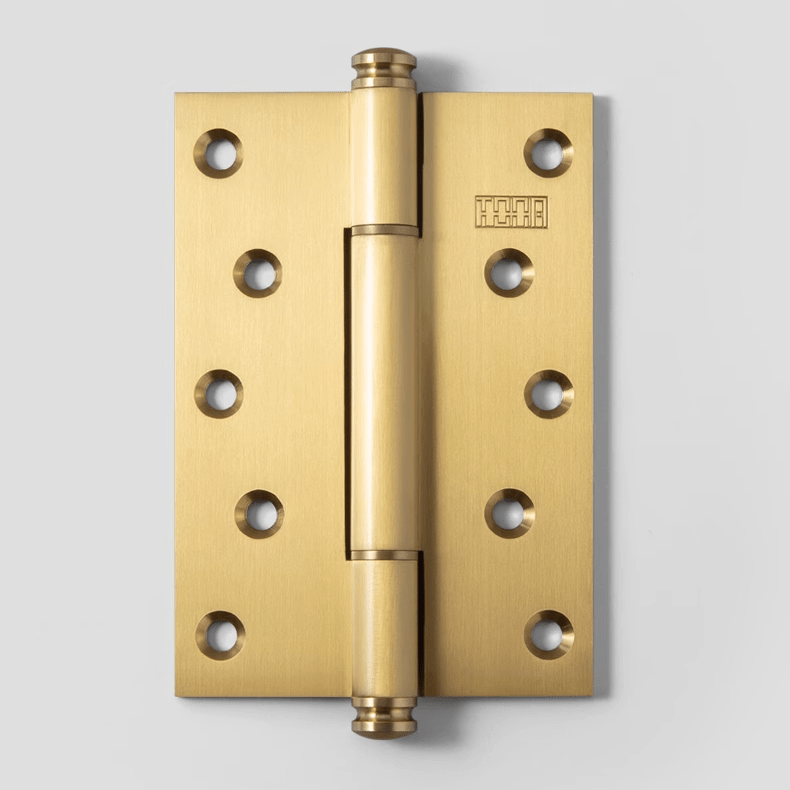 TONA Brushed Brass / Flat Hinge / 1 Pcs 5 Inch Copper Door Hinge Brass Thick Hinge Interior Bedroom Door Hardware