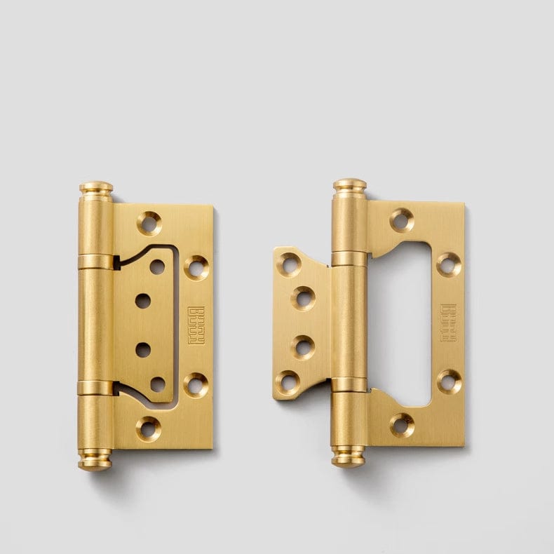 TONA Brushed Brass / Flush Hinge / 1 Pcs 4 Inch Copper Door Hinge Brass Thick Hinge Interior Bedroom Door Hardware
