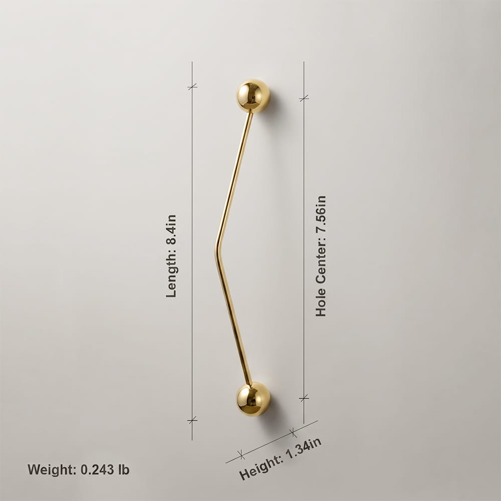 TONA Creative Brass Furniture Handle Novelty Cabinet Bar Pulls European Minimalist Handle