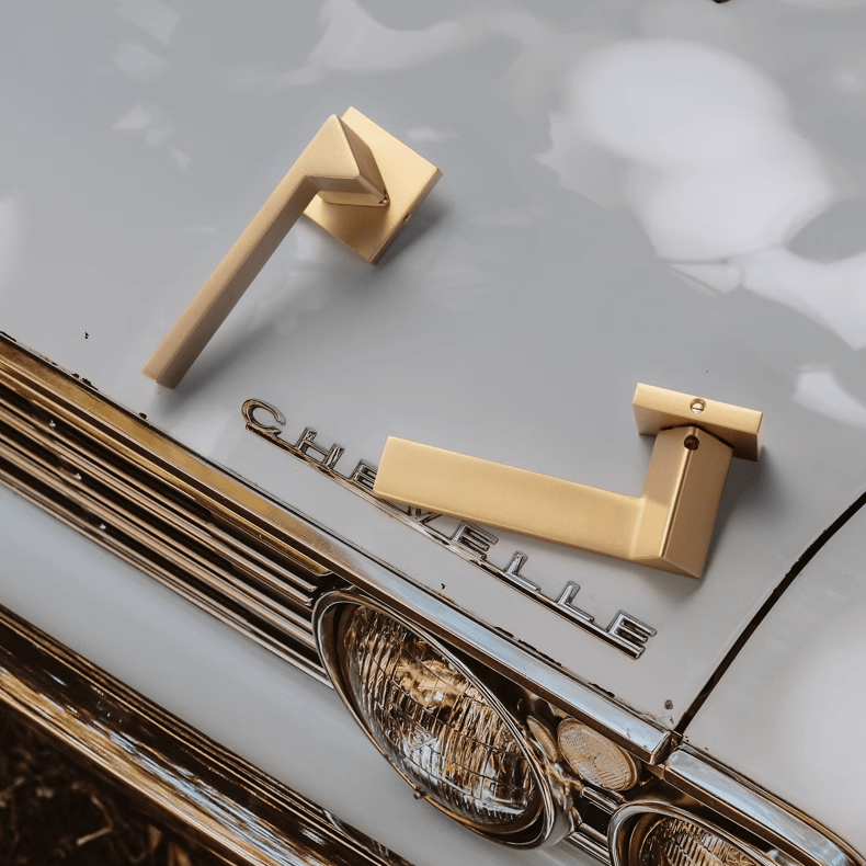 TONA Modern Copper Interior Door Lock Luxury Bathroom Lock Villa Door Handle