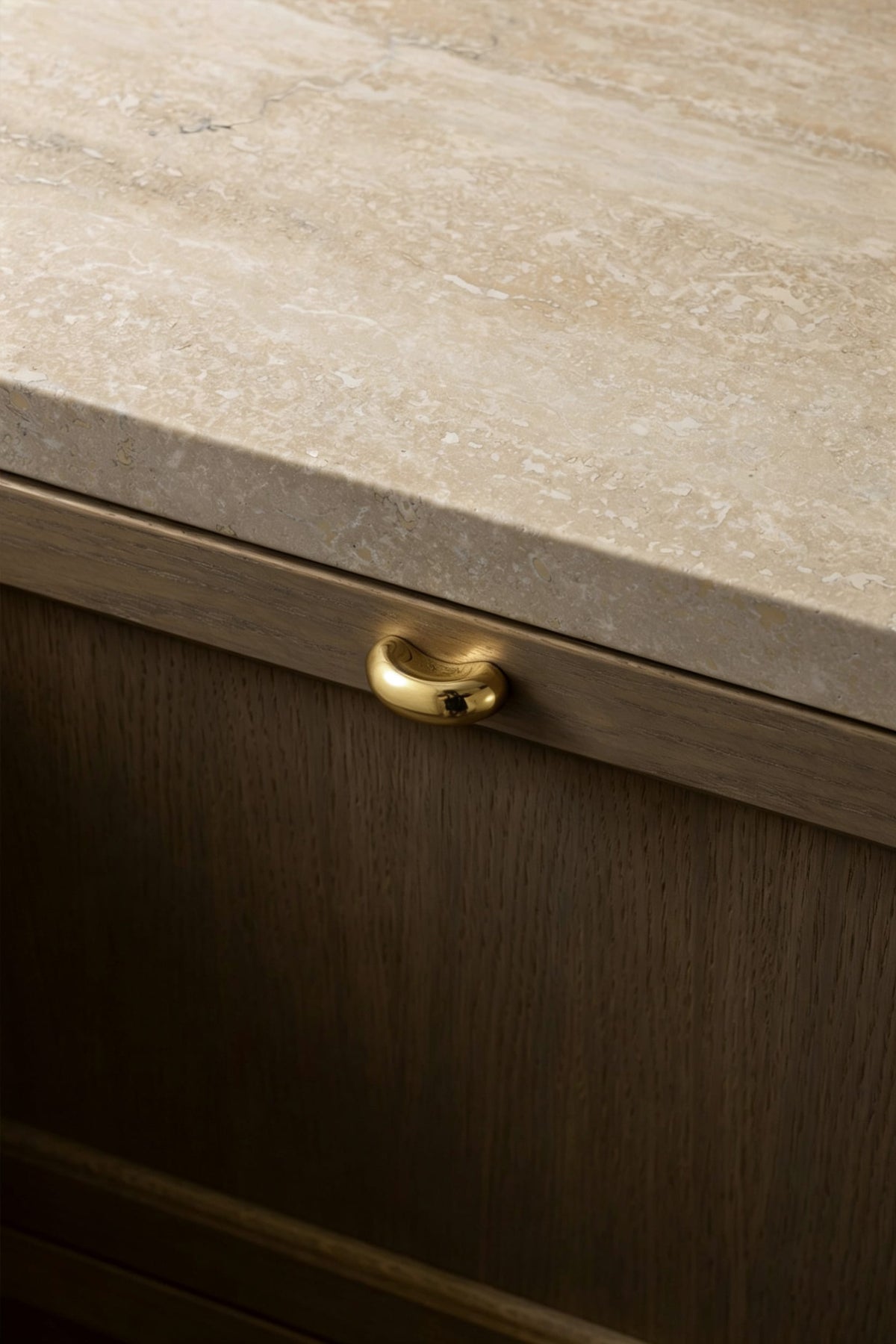 TONA Modern Solid Brass Furniture Handle Nordic Minimalist Style Drawer Handle Glossy Silver Kitchen Handle