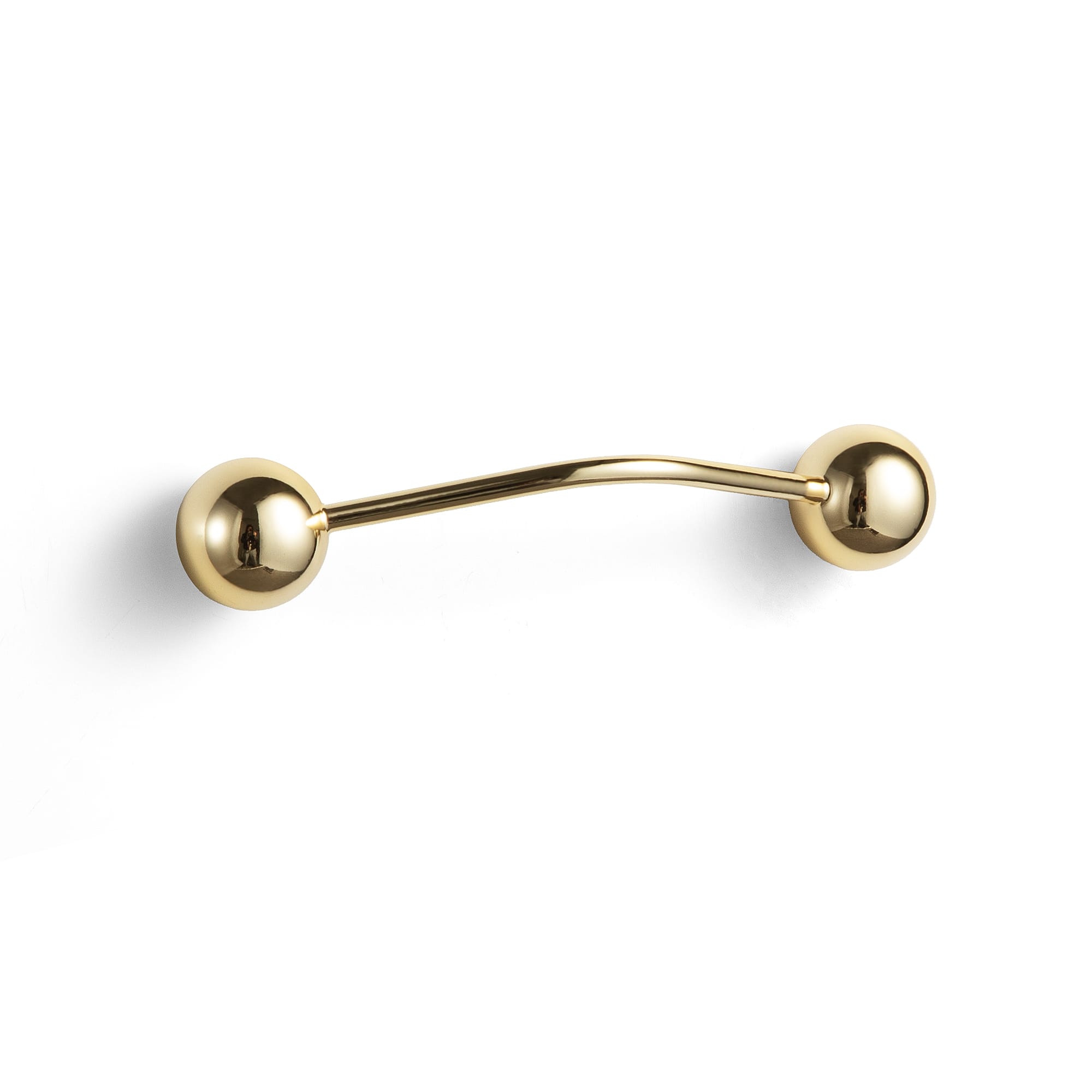 TONA Polished Gold / 3.78'' Hole Center / 2 Pack Creative Brass Furniture Handle Novelty Cabinet Bar Pulls European Minimalist Handle