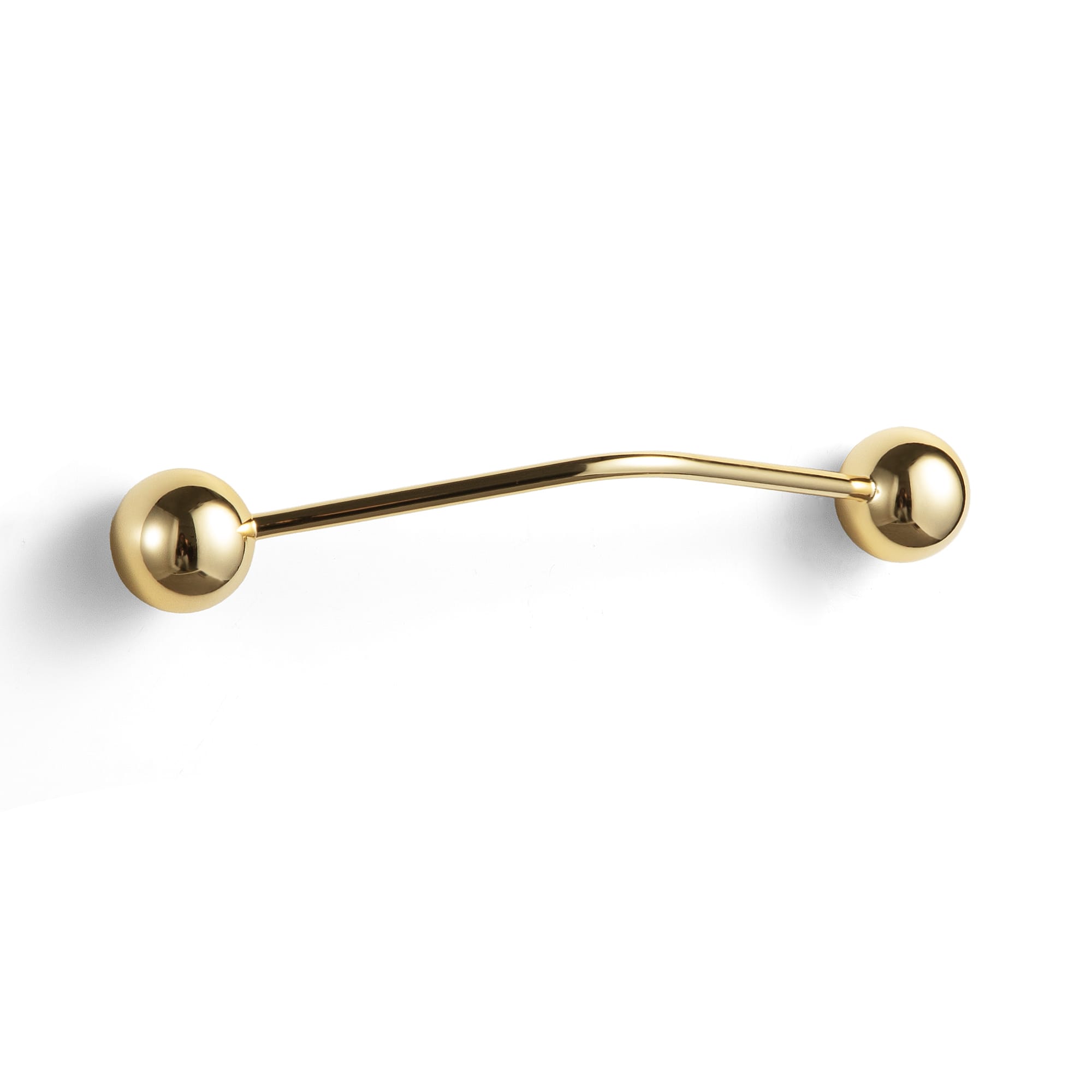 TONA Polished Gold / 5'' Hole Center / 2 Pack Creative Brass Furniture Handle Novelty Cabinet Bar Pulls European Minimalist Handle