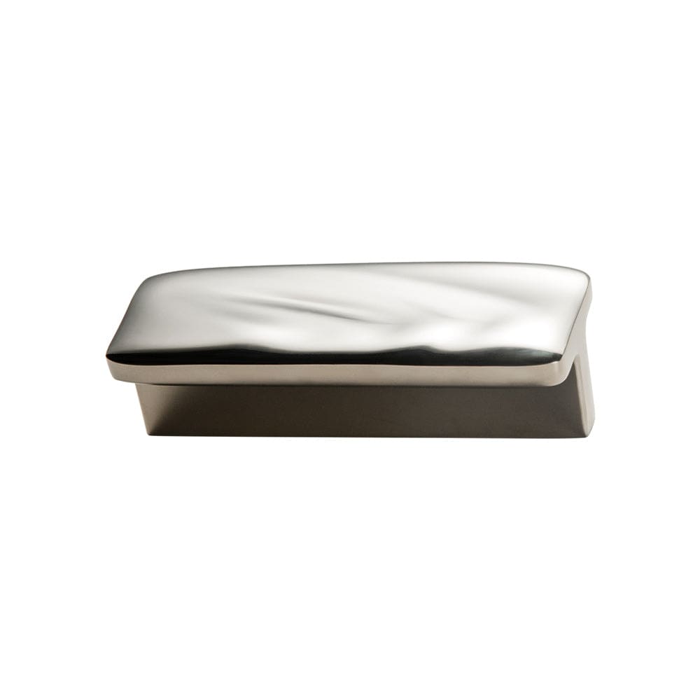 TONA Titanium Silver / 2.5'' Hole Center / 2 Pack Modern Titanium Silver Copper Cabinet Pull with Sculptural Flowing Detail