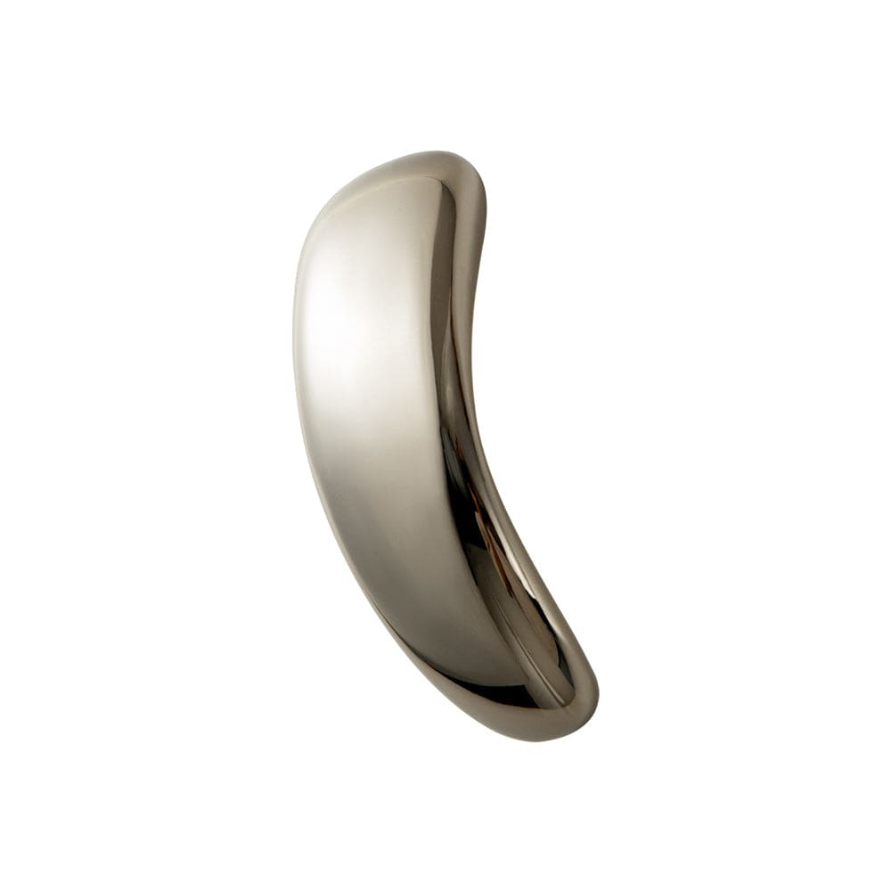 TONA Titanium Silver / 2.5'' Hole Center / 2 Pack Modern Titanium Silver Copper Cabinet Pull with Smooth Curved Form