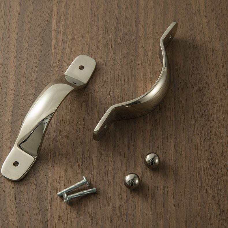 TONA Titanium Silver / 3.78'' Hole Center / 2 Pack Elegant Titanium Silver Copper Cabinet Pull with Classic Curved Form