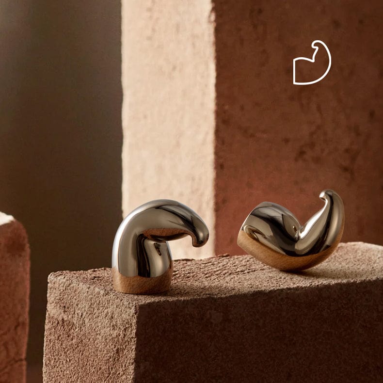 TONA Titanium Silver / Knob / 2 Pack Muscle - Shaped Titanium Silver Copper Cabinet Knob Unique Artistic Home Hardware