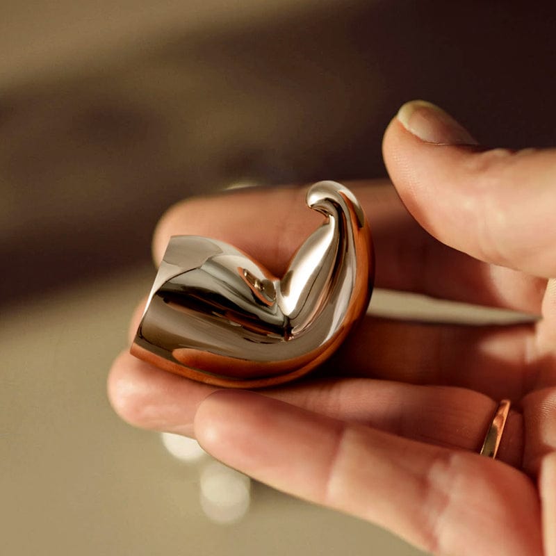 TONA Titanium Silver / Knob / 2 Pack Muscle - Shaped Titanium Silver Copper Cabinet Knob Unique Artistic Home Hardware