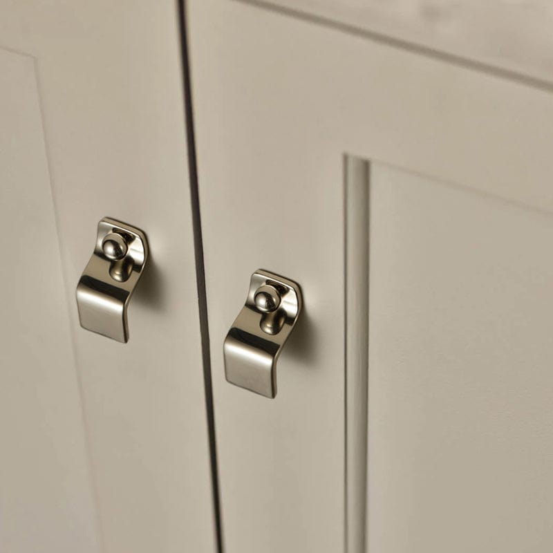 TONA Titanium Silver / Knob / 2 Pack Titanium Silver Copper Cabinet Knob with Stylish Unique Silhouette