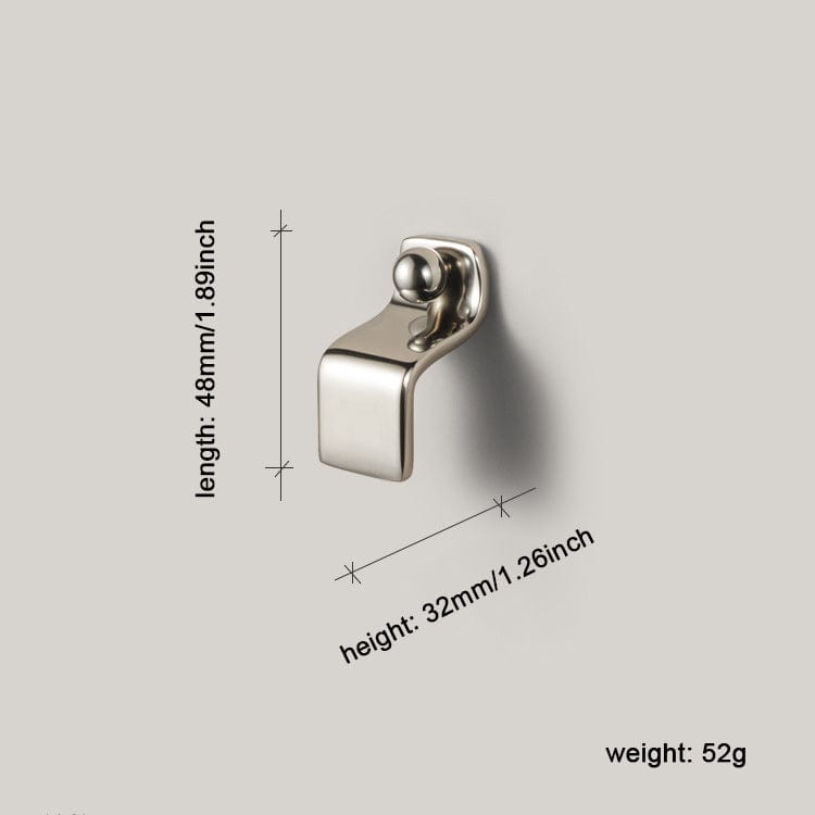TONA Titanium Silver / Knob / 2 Pack Titanium Silver Copper Cabinet Knob with Stylish Unique Silhouette