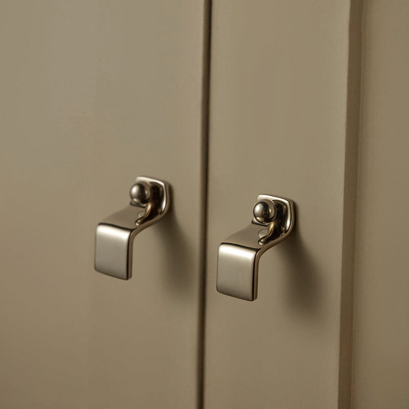 TONA Titanium Silver / Knob / 2 Pack Titanium Silver Copper Cabinet Knob with Stylish Unique Silhouette