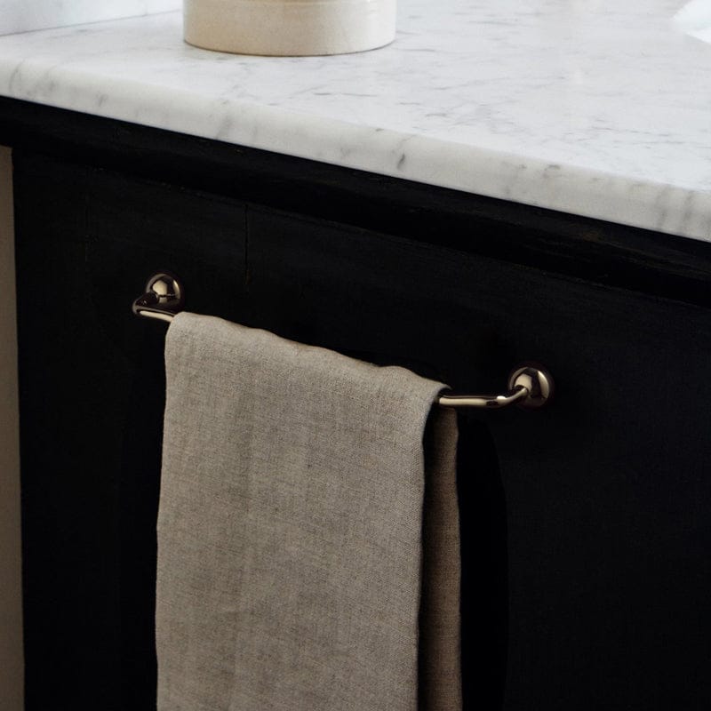 TONA Titanium Silver Solid Brass Cabinet Pull - Stylish Wave Curved Design for Kitchen/Bathroom Cabinets