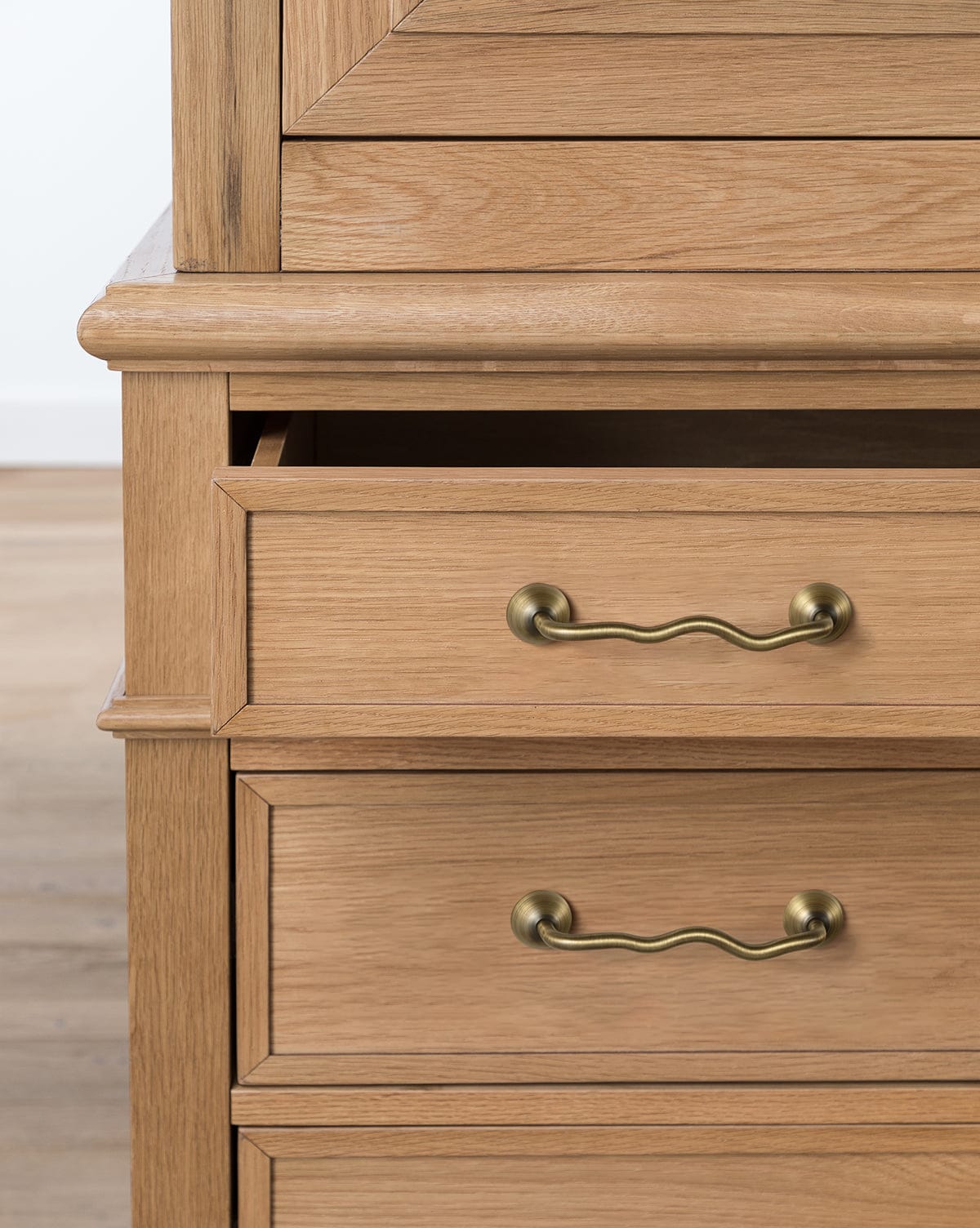TONA Titanium Silver Solid Brass Cabinet Pull - Stylish Wave Curved Design for Kitchen/Bathroom Cabinets