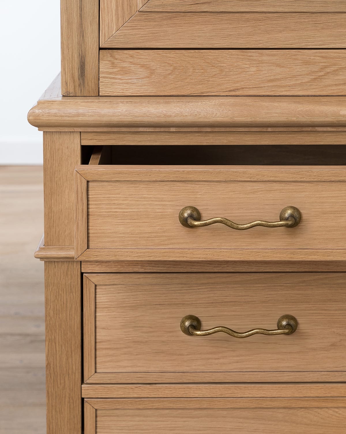 TONA Titanium Silver Solid Brass Cabinet Pull - Stylish Wave Curved Design for Kitchen/Bathroom Cabinets