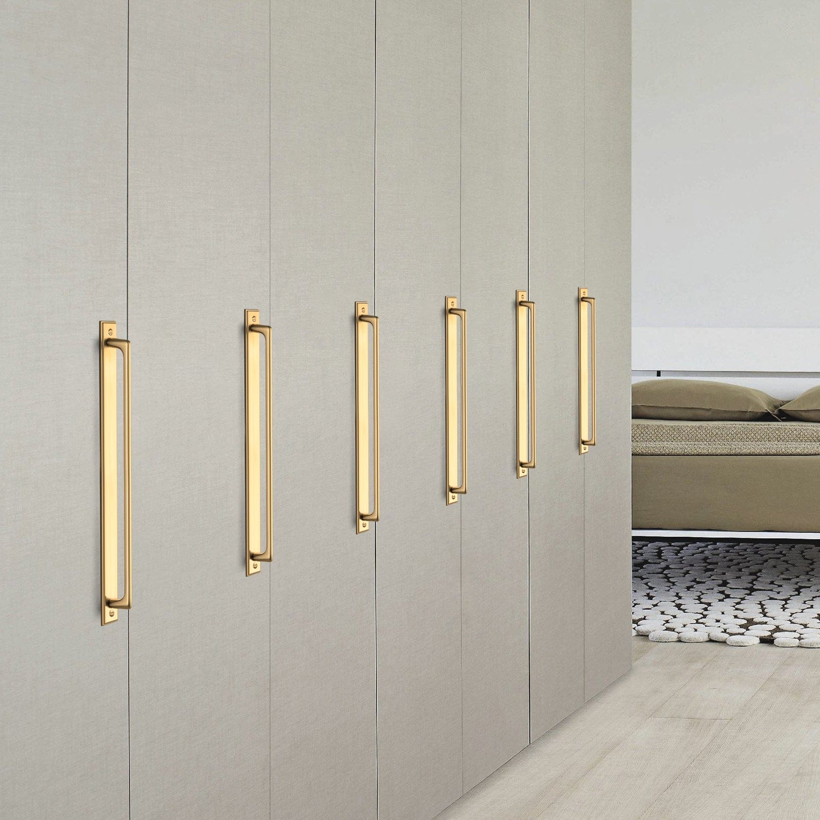 2 Pack Classic Cabinet Bar Pulls with Back Plate Zinc Alloy Cabinet Handle with Long Back Plate