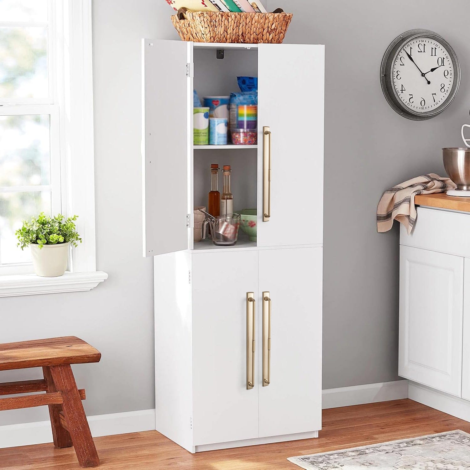 Vintage Brass Pipe Style Cabinet Handles for Modern - Rustic Interiors