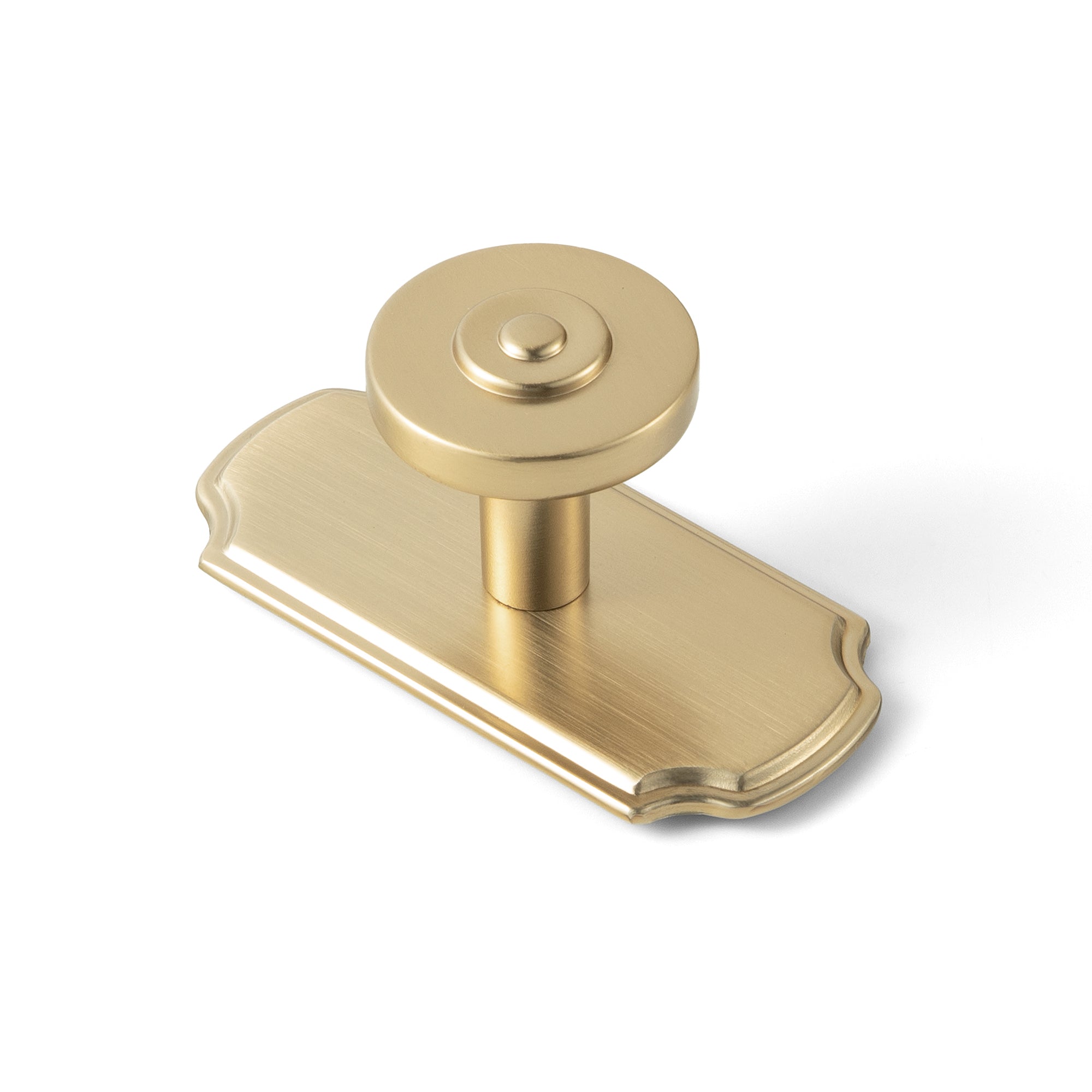 Dual Concentric Flat Round Zinc Alloy Cabinet Knobs, Minimalist Retro Circular Drawer Knob