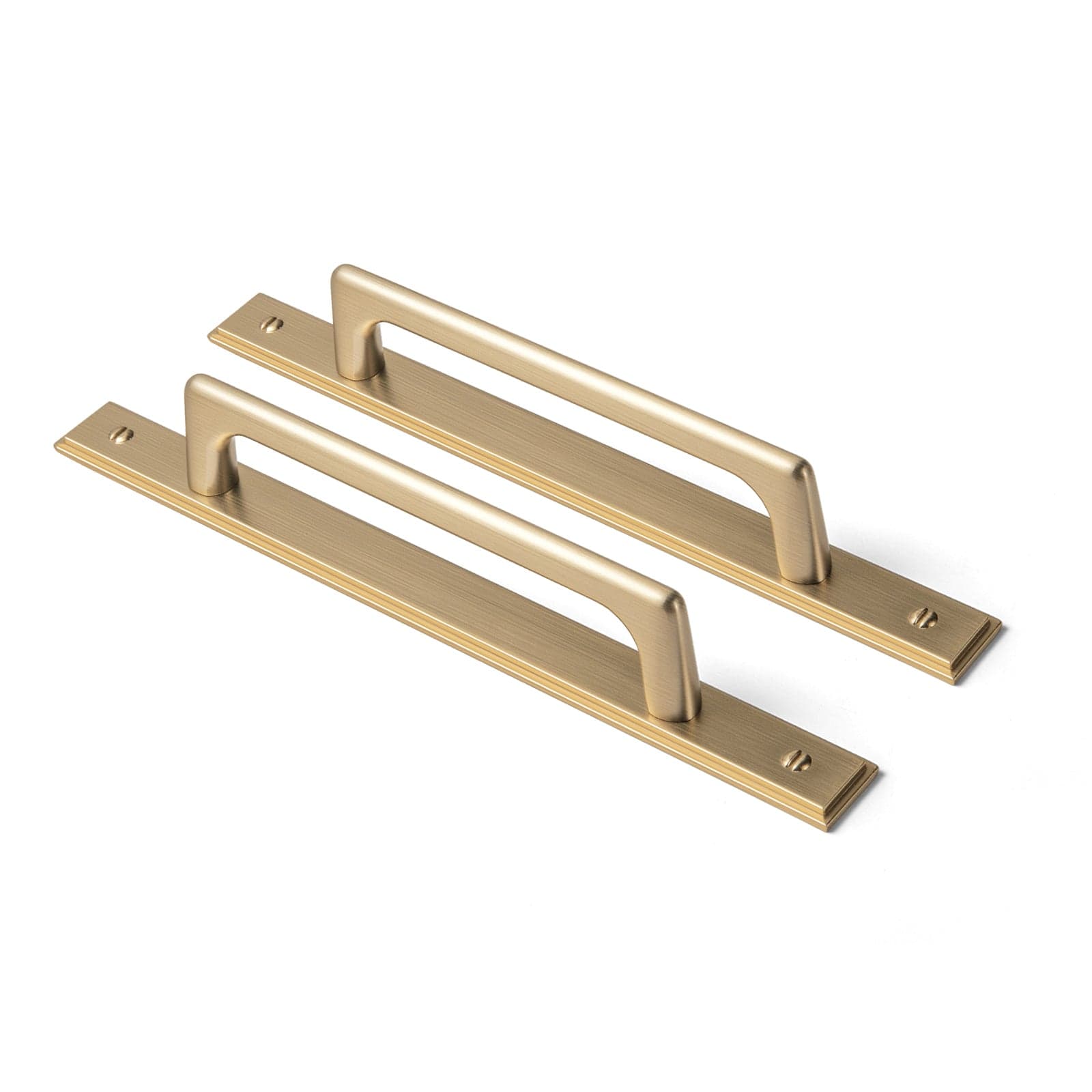 2 Pack Classic Cabinet Bar Pulls with Back Plate Zinc Alloy Cabinet Handle with Long Back Plate