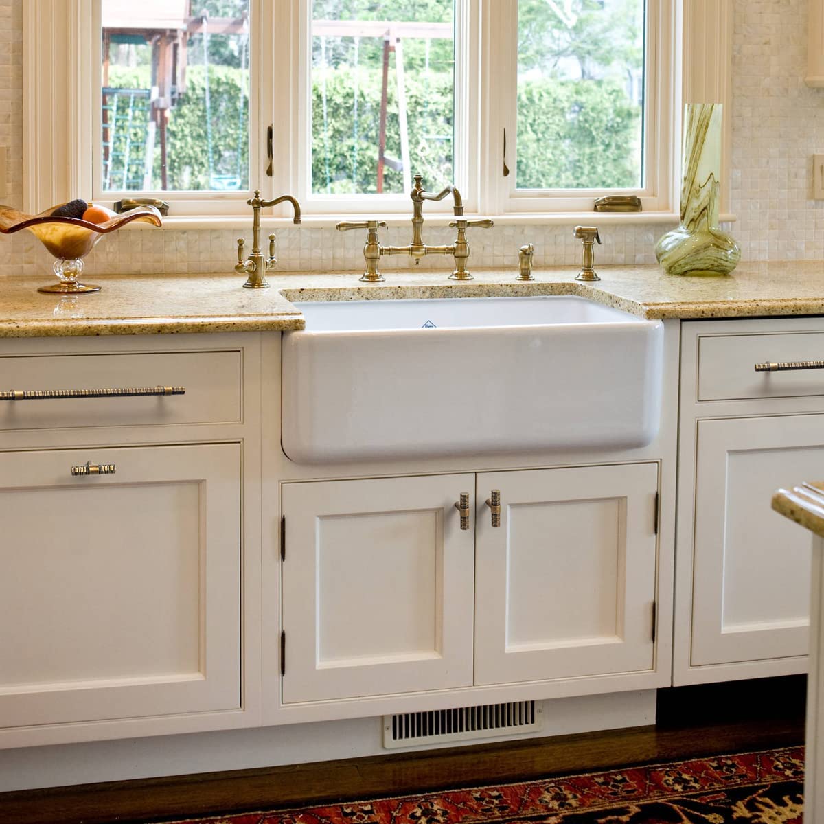 Goo-Ki Vintage Kitchen Cabinet T-Bar Pulls Knurled Antique Cabinet Handles 6 Pack