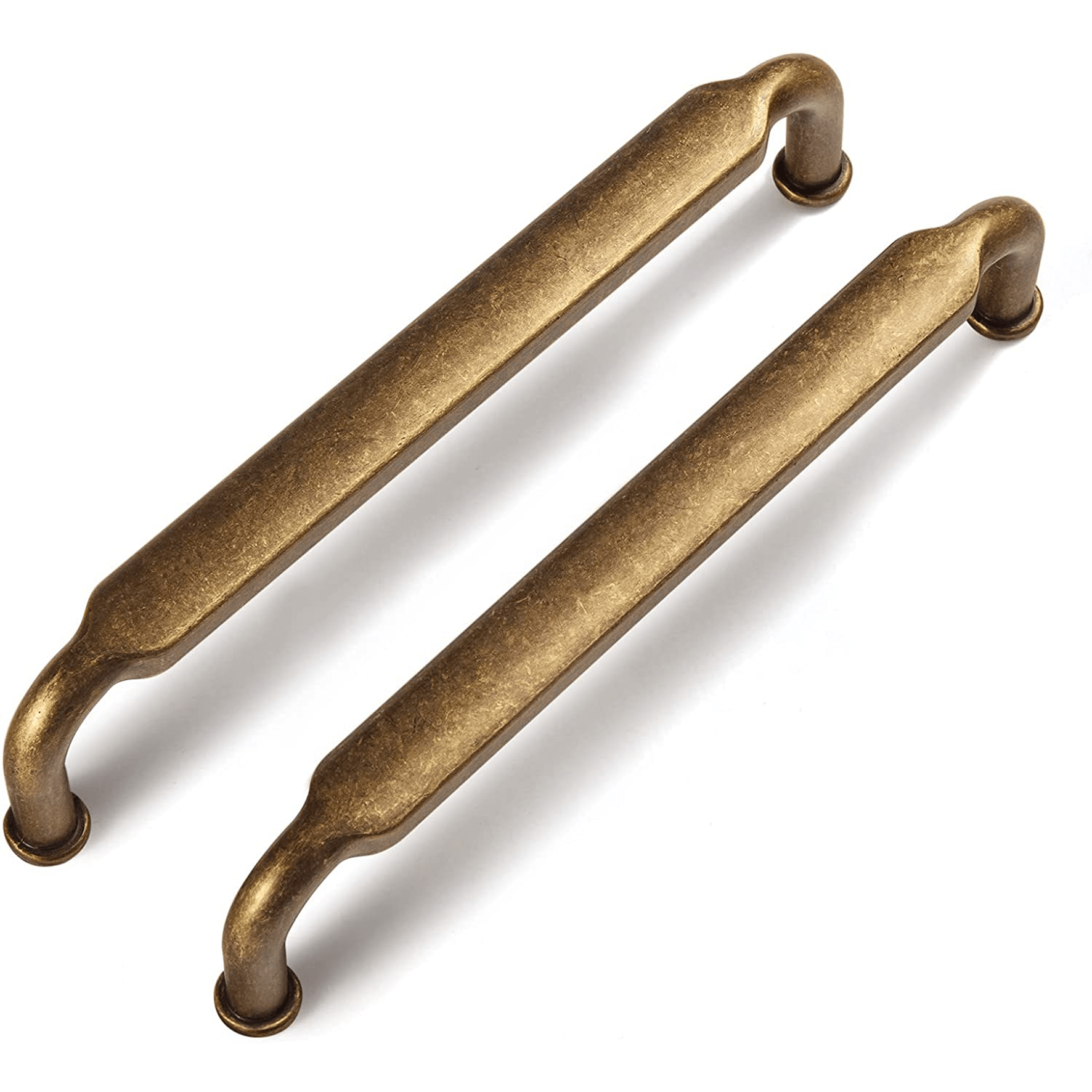 Goo-Ki Antique Brass / 5'' Hole center / 6 Pack Distressed Antique Brass Cabinet Pulls American Style Drawer Pulls Retro Furniture Knob 6 Pack